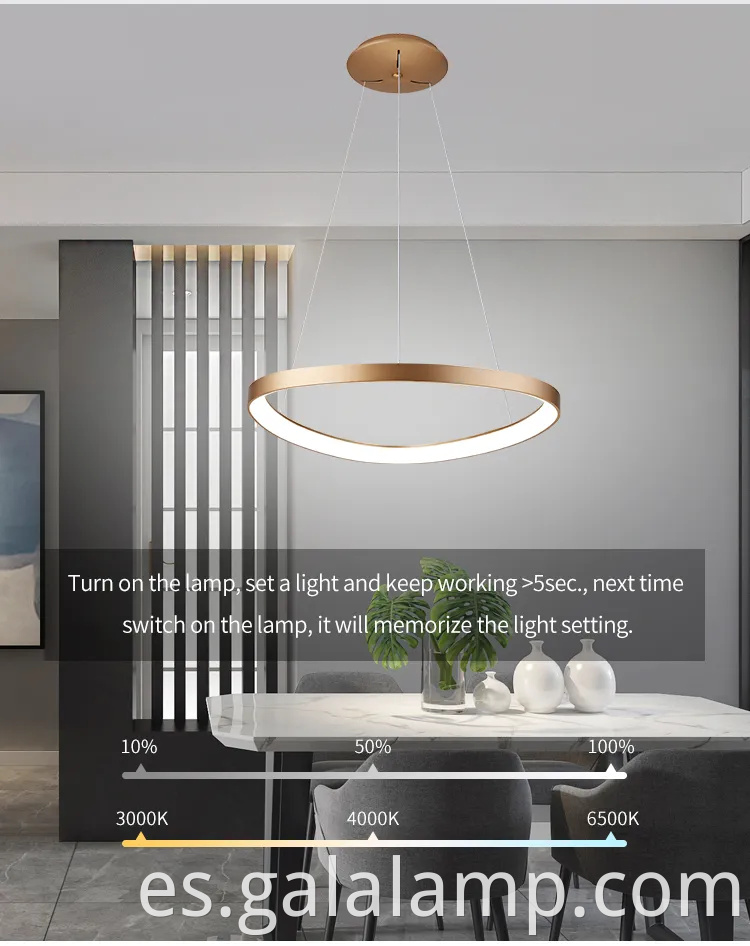 Luz colgante LED europea moderna: lámpara de araña acrílica elegante